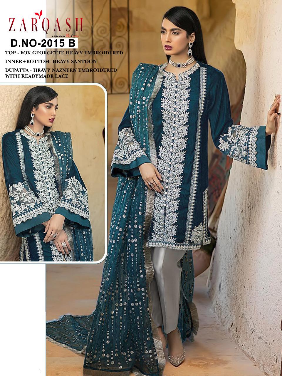 PAKISTANI SUITS D NO 2015B BY KHAYYIRA